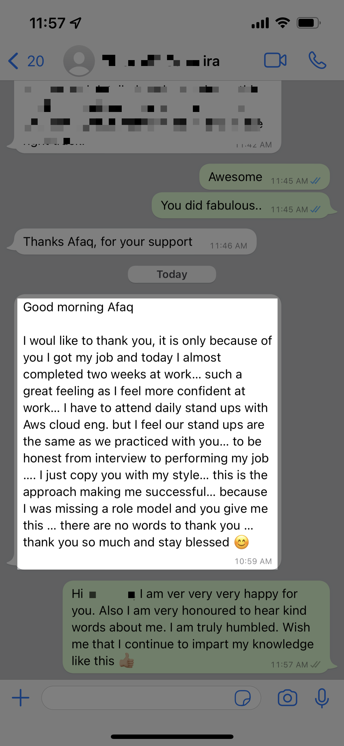 Thriving in new BA role